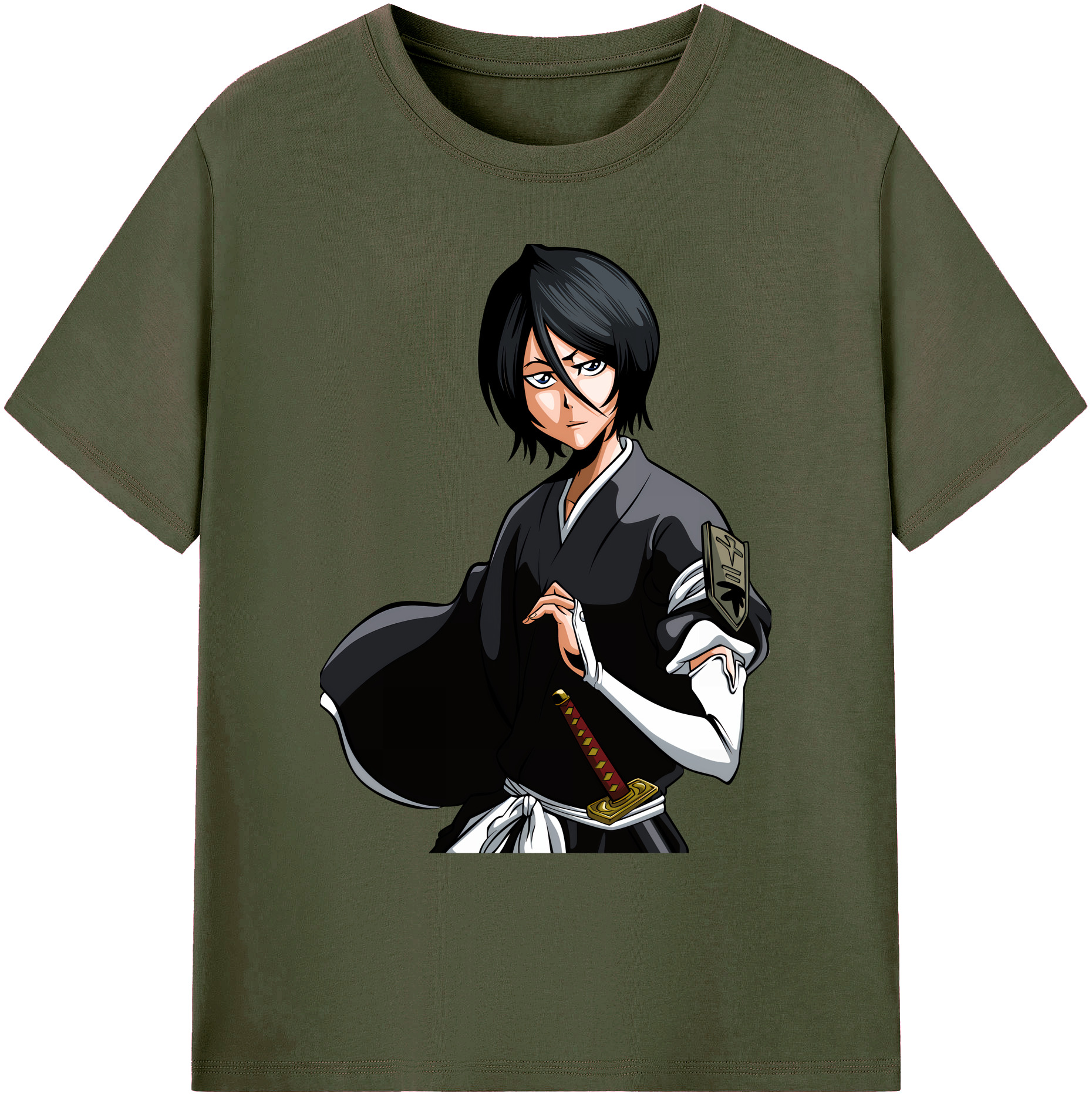 （画像用） ブリーチ 朽木ルキア BLEACH Kuchiki Rukia 綿100％ メンズ半袖Tシャツ｜肌触りやわらか＆通気性